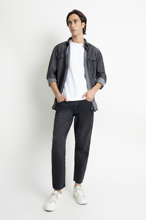 Charcoal Grey Denim Shirt